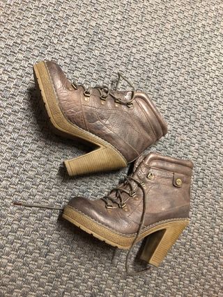 Botines Marrones Tacón Cómodos