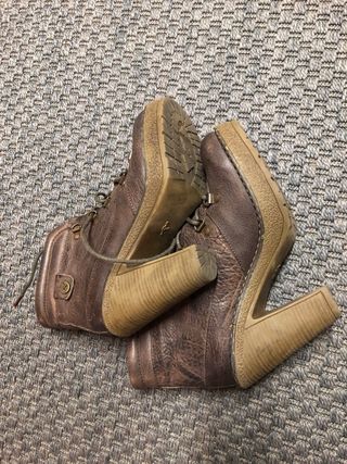 Botines Marrones Tacón Cómodos