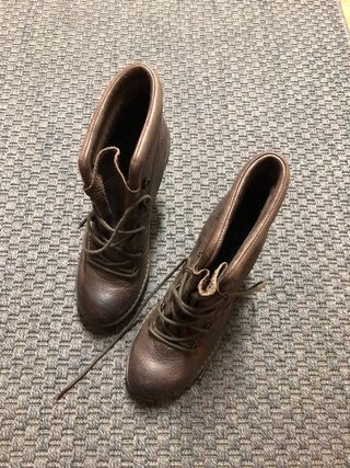 Botines Marrones Tacón Cómodos