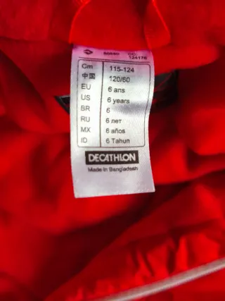 Mono de nieve rojo + manoplas + gafas