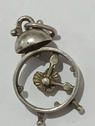 Pendente Prata 925 Vintage Relógio