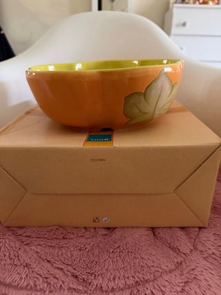 Ciotola Thun arancione con coccinella