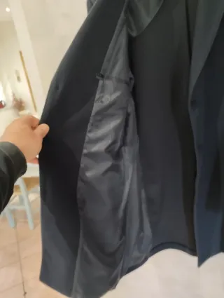 Cappottino monopetto blu 3 bottoni tg. 56