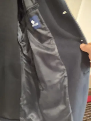 Cappottino monopetto blu 3 bottoni tg. 56