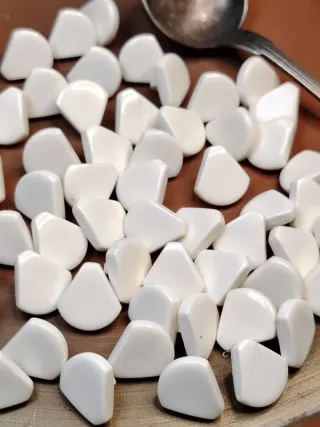 Lote 10 Botões Brancos