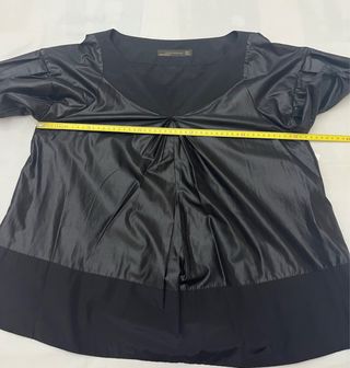 Blusa Negra Raso, Zara