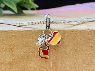 Charm España Toro Corazón - Plata