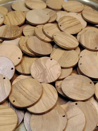 Lote 10 Botões Madeira 40mm