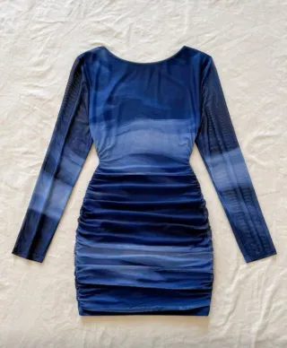 Vestido fiesta ajustado azul