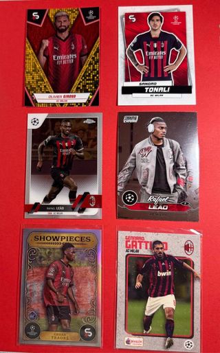 Lote 6 cartas Milan Topps
