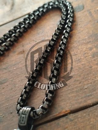 Collana Harley Davidson Teschio Nero Argento