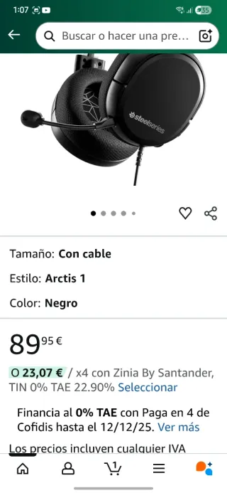 Auriculares Gaming Steelseries Arctis1 (NUEVOS)