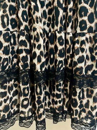 Vestido animal print con encaje S/M