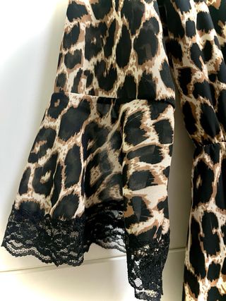 Vestido animal print con encaje S/M