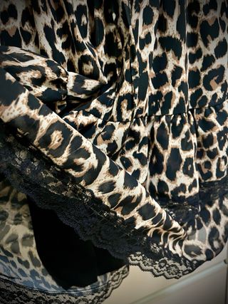 Vestido animal print con encaje S/M