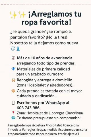 Servicio de arreglos de ropa