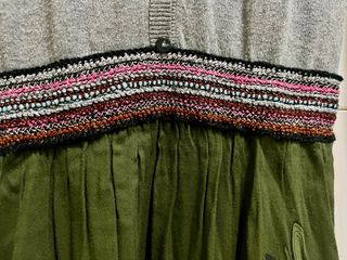 Vestido Desigual Gris y Verde Talla S