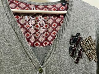 Vestido Desigual Gris y Verde Talla S