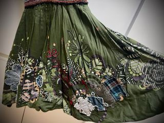 Vestido Desigual Gris y Verde Talla S