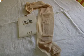 3 Medias Panty Ori Brillantes Color Crema