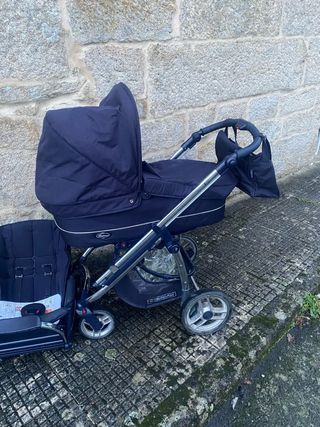 Carro Bebecar con capazo, silla y bolso
