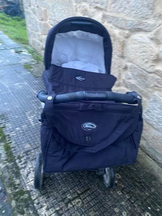 Carro Bebecar con capazo, silla y bolso