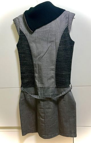 Vestido vaquero gris Amarillo Limón Talla S