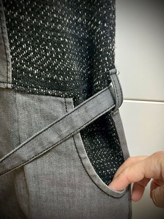 Vestido vaquero gris Amarillo Limón Talla S