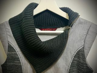 Vestido vaquero gris Amarillo Limón Talla S