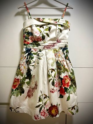 Vestido cóctel vintage floral