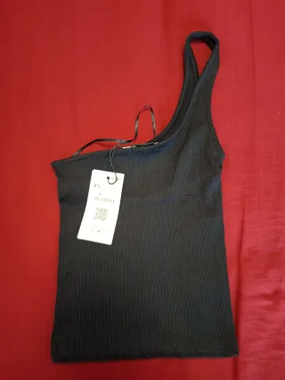 Zara Top Negro Talla L