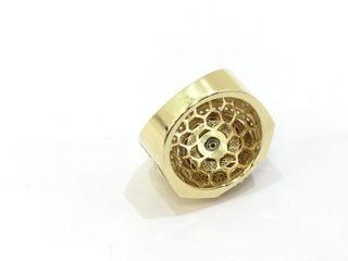 sello oro 18k con piedra con circonita