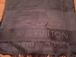 Pañuelo Louis Vuitton Original Negro.De Cachemira