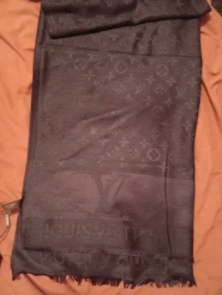 Pañuelo Louis Vuitton Original Negro.De Cachemira