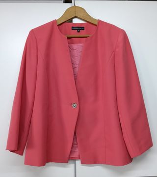 Blazer Rosa Coral Talla 48 Cristina García