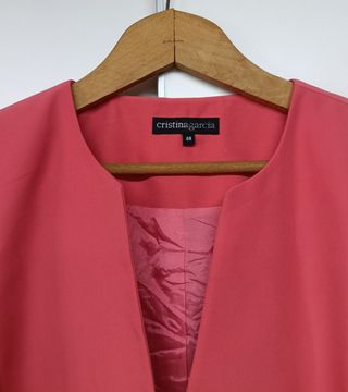 Blazer Rosa Coral Talla 48 Cristina García