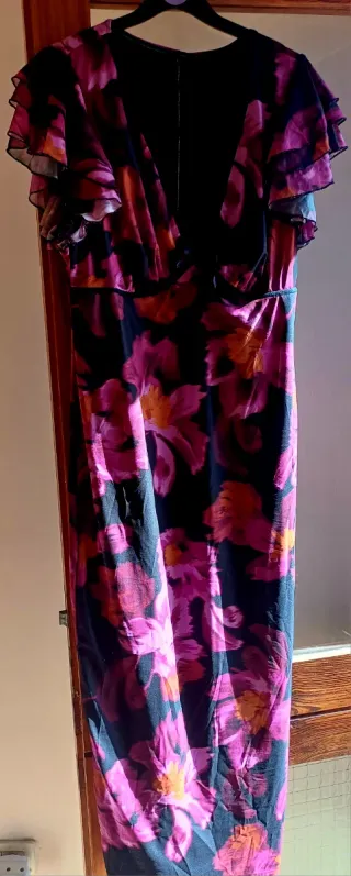 PRECIOSO Vestido estampado manga volantes