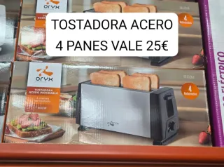 Tostadora Acero Inoxidable 4 Panes