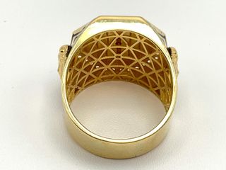 sello oro 18k con circonita