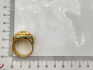 sello oro 18k con circonita