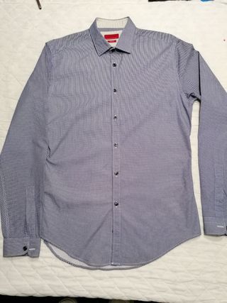 Camisa Zara Azul y Blanca