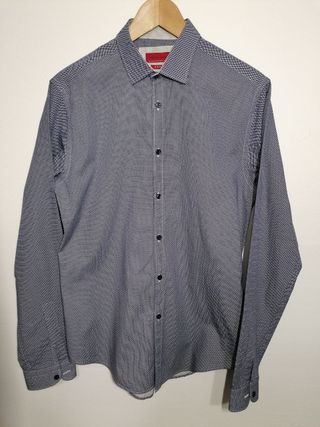 Camisa Zara Azul y Blanca