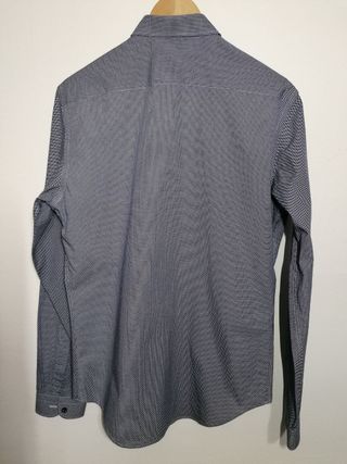 Camisa Zara Azul y Blanca