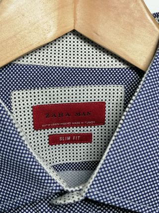 Camisa Zara Azul y Blanca