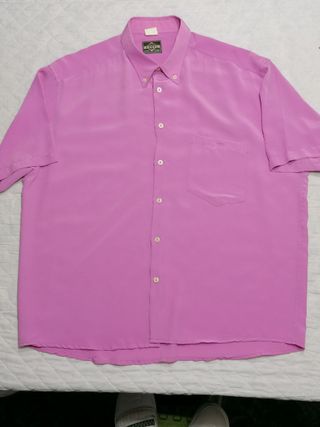 Camisa Rosa Fucsia Manga Corta