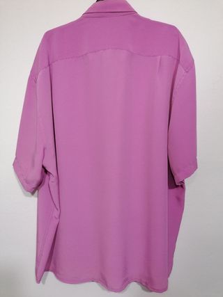 Camisa Rosa Fucsia Manga Corta