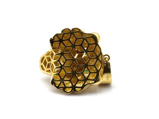 colgante oro 18k con piedra con esmeralda