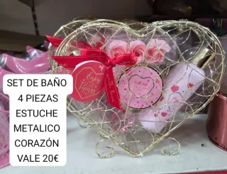 Perfecto para regalo Set de baño corazón 4 piezas