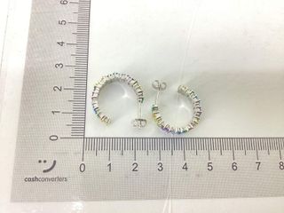 pendientes plata 925mm con piedra con circonita