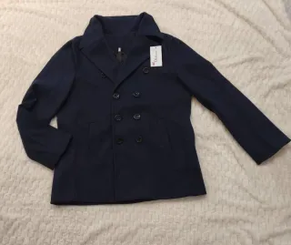 Abrigo de paño caballero talla M azul marino nuevo